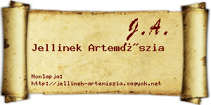 Jellinek Artemíszia névjegykártya